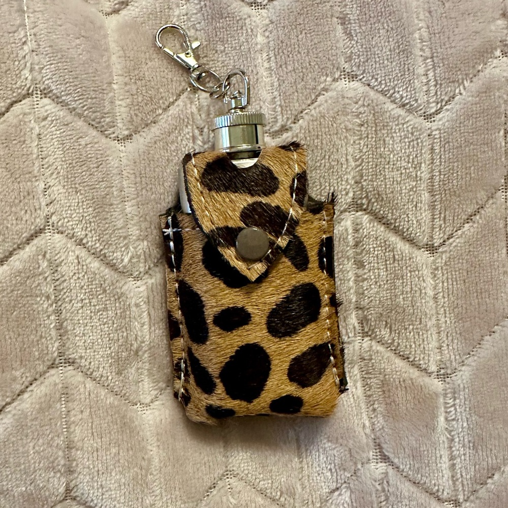 Leopard Print Mini Flask